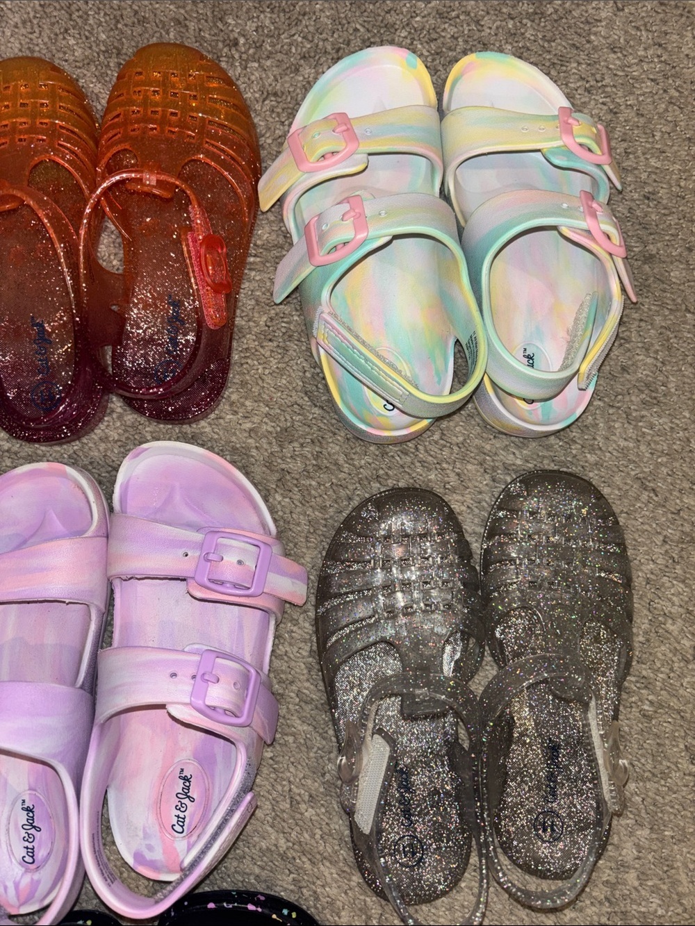 Girls Sandals Lot Assorted Colors - Picture 3 of 5